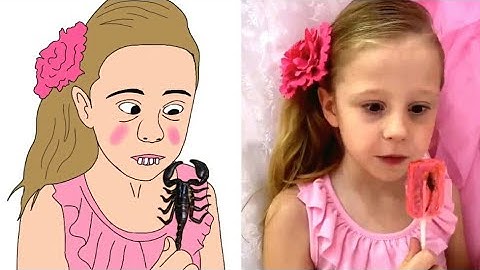 Nastya And Dad Open boxs with Surprise to learn the alphabet Drawing Meme