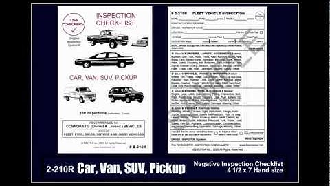 Car, Van, SUV, Pickup Truck, Trailer Inspection Checklist - The "CHECKER"® How-To Guide Vol 4