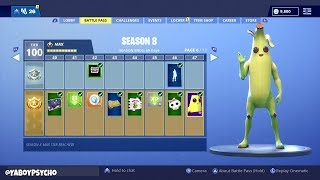 Spending 13,950 V-BUCKS on ALL 100 TIERS in SEASON 8 BATTLE PASS (TIER 100 “LUXE” SKIN) | SEASON 8 screenshot 1