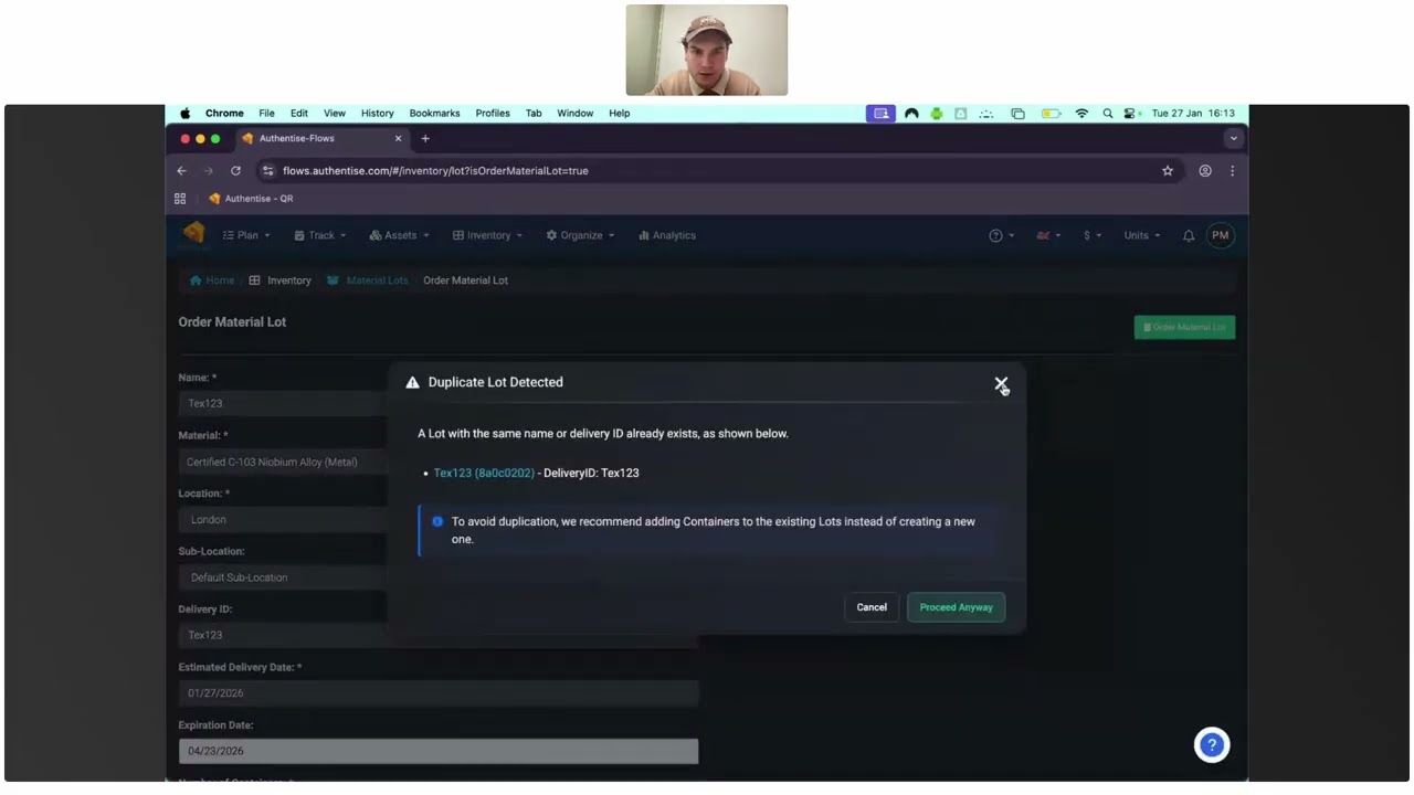 Aerospace-grade Additive Manufacturing Materials Tracking