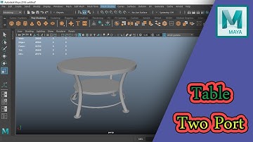 How to Modeling Table Round Two Port in Maya 2018