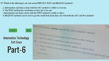 Exit exam for information technology 2016 E.C | part-6