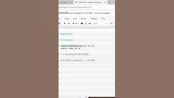 Line style command in Matplotlib