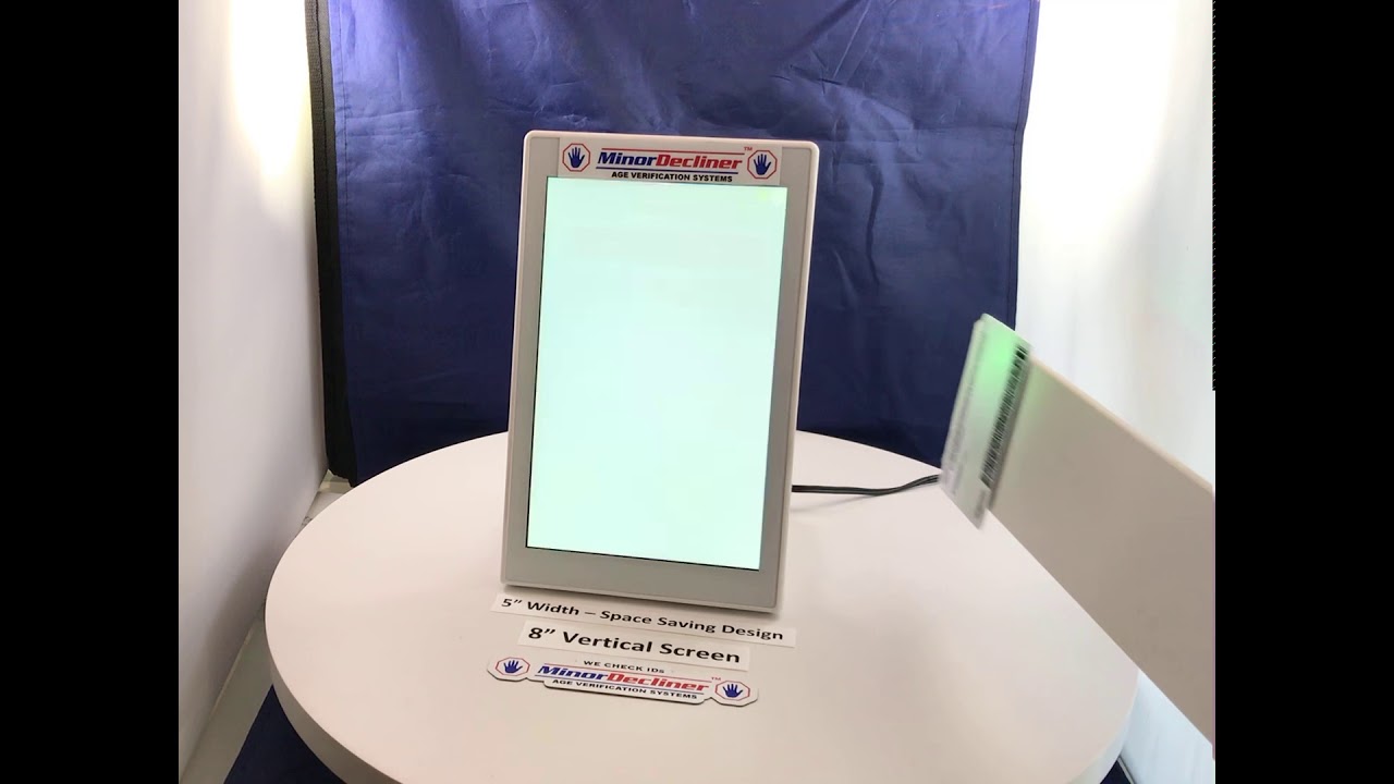 Vape ID Scanner - Age Verification - 8" Display - Underage Sales Prevention  Demo