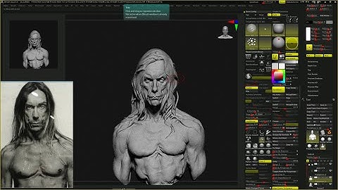 zbrush making process of Iggy Pop