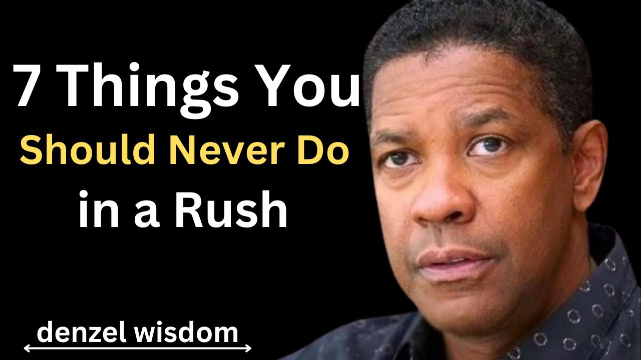7 Things You Should Never Do in a Rush - YouTube