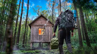 Strange HUNTERS’ HUT in wild forest preserve, a SINGLE OVERNIGHT