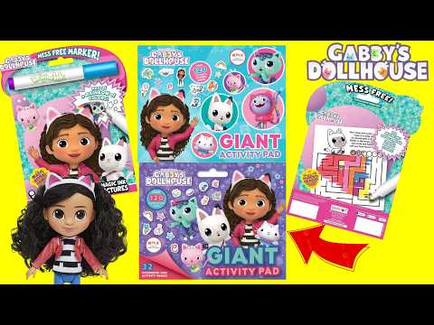 Gabby's Dollhouse Giant Activity Pad with Imagine Ink Compilation Video