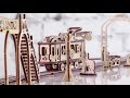 Ugears - Дървен 3D пъзел с механизъм - Трамвайна линия