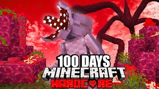 I survived 100 Days in the UPSIDE DOWN in Hardcore Minecraft...