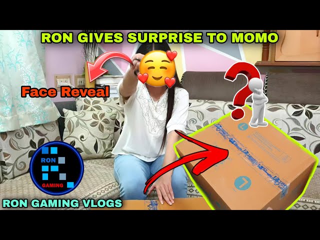 RON GIVES EXPENSIVE SURPRISE GIFT TO MOMO & UNBOXING WITH MOMO'S FACE REVEAL class=