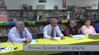 Pownal School Board - 3/16/16