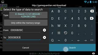 Edit all values in the address range - GameGuardian screenshot 5