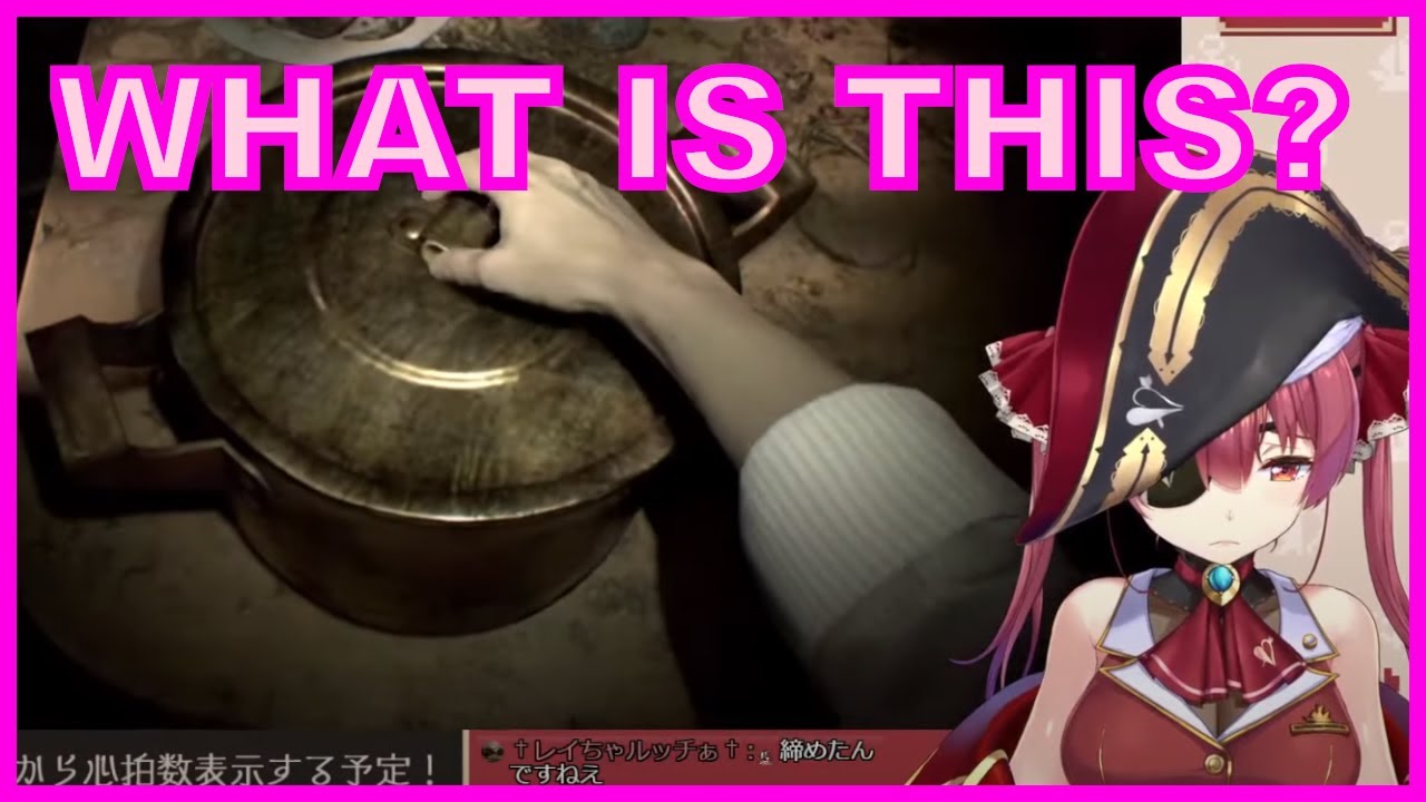 What is in the pot, was Marine wondering. A decision she definitely won't regret. [Hololive, RE7]