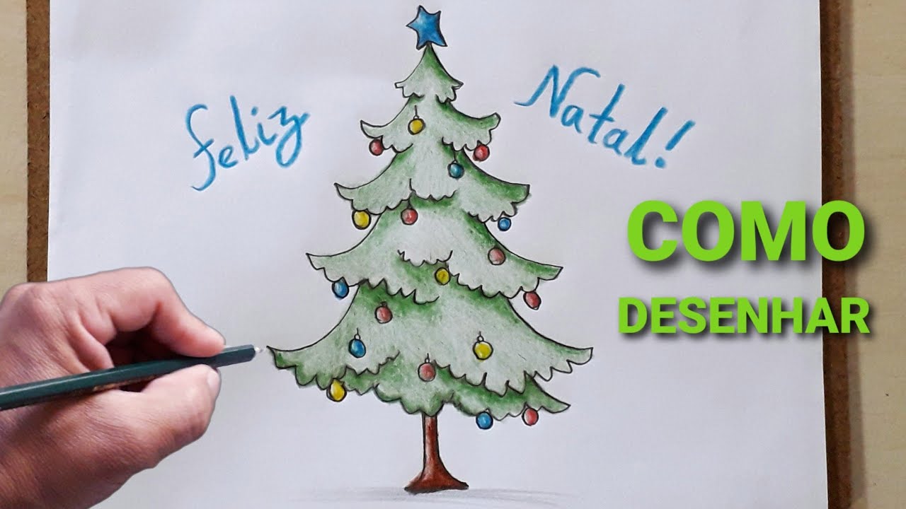 Como Desenhar Desenhos Em árvore De Natal. Desenho Fácil Para Aprender Arte  Educacional Ilustração do Vetor - Ilustração de busca, desenhado: 261178955