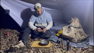 ALONE in FOREST OVERNIGHT | SOLO AUTUMN CAMPING in the SCARY FOREST |ASMR