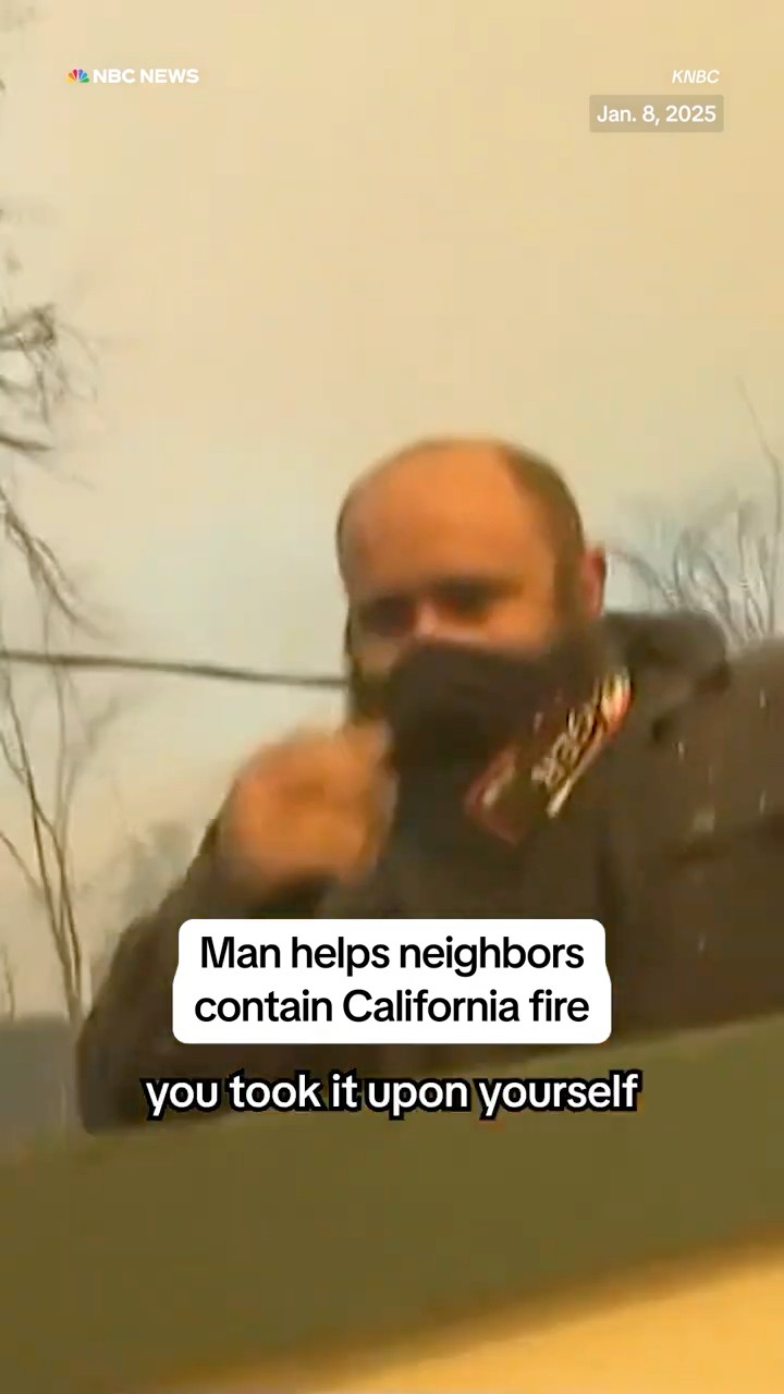 Man helps neighbors contain California wildfire