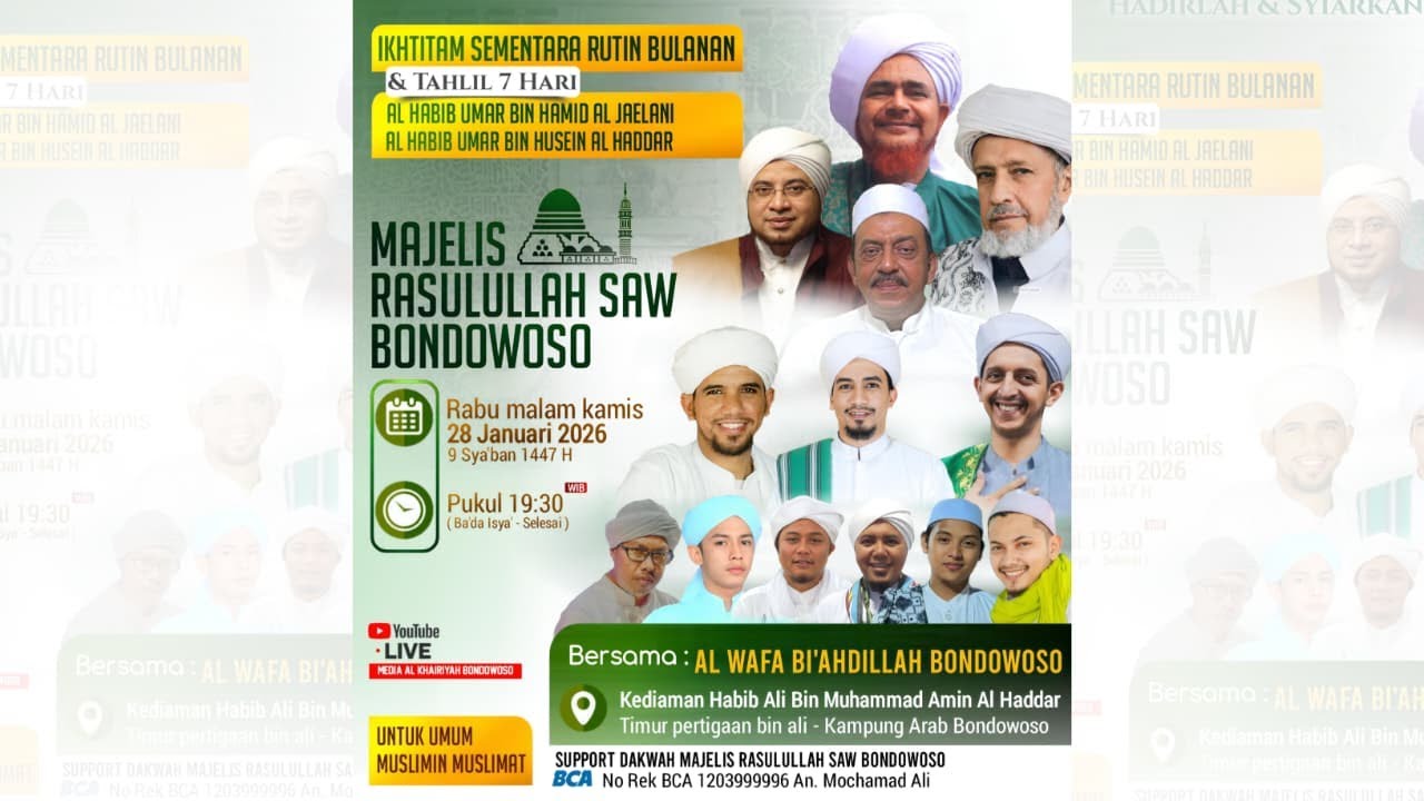 🔴 LIVE SEKARANG || IKHTITAM SEMENTARA RUTINAN MAJELIS RASULULLAH SAW BONDOWOSO - JAWA TIMUR