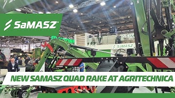 SaMASZ launch their new Z4-1550 ISOBUS quad rotor rake at Agritechnica 2025