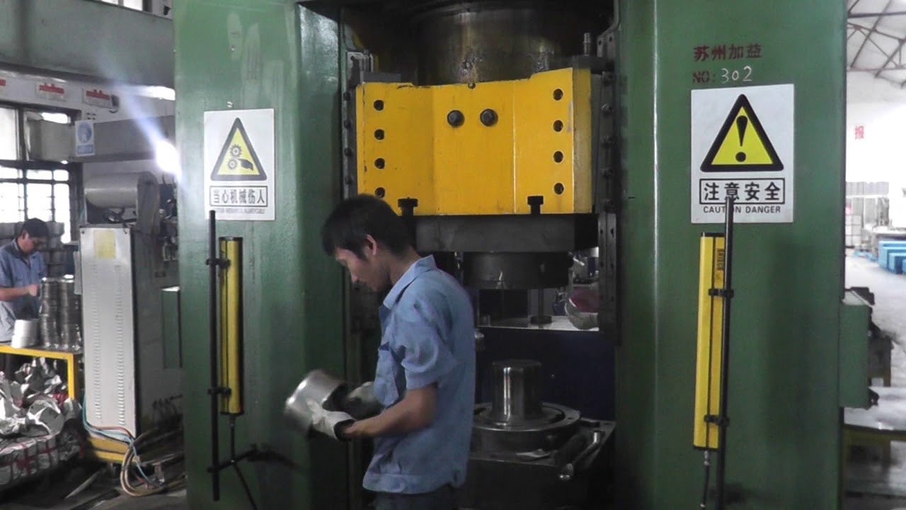 EP 1000ton electric cookware press YouTube