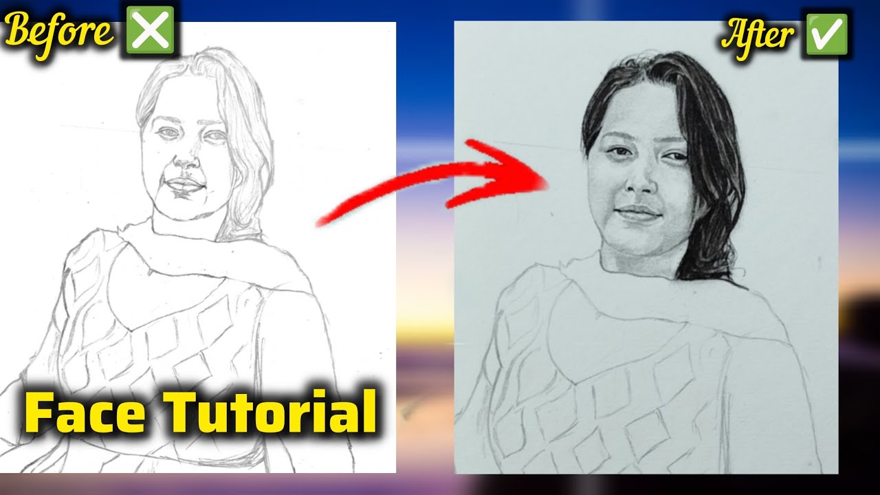 Beautiful Girl Face Shading 😍 Full Tutorial | How to Shade a Realistic Face Drawing