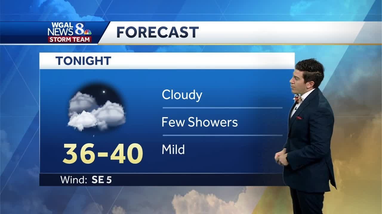 Disturbance brings isolated showers overnight into Sunday - YouTube