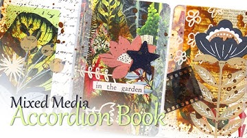 Botanical Accordion Book  |  Make Your Own Art Journal  |  Mixed Media Inspired