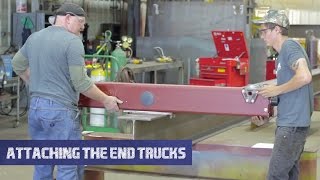 Attaching the End Trucks on a Top Running Overhead Bridge Crane