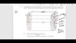 Volume of Prisms and Compound Shapes | May 2022 CXC Maths Paper Question 6b and 6c screenshot 4