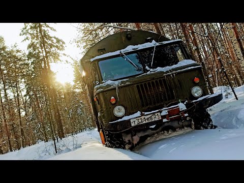 Видео: Ночёвка в автодоме ГАЗ 66 в -30.