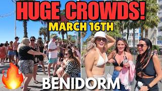 Benidorm is Busier than EVER! 😱🍺 HUGE Crowds PACK Pubs, Bars & Terraces!
