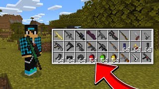МОД НА ОГНЕСТРЕЛЬНОЕ ОРУЖИЕ ДЛЯ MINECRAFT PE 1.13.0.4! GUNS MOD МОД НА ОГНЕСТРЕЛЬНОЕ ОРУЖИЕ ДЛЯ MINECRAFT PE 1.13.0.4! GUNS MOD