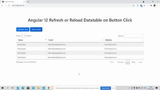 Angular 12 Reload OR Refresh Datatable on Button Click Working Demo