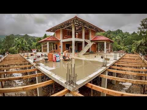 The woman built a modern villa in the depths of mud in just 327 days. | by @Phùng Thị Chài