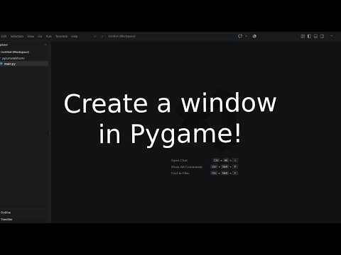How to Make a Window in Pygame and Python #coding