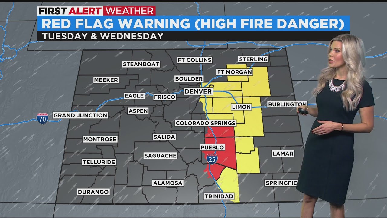 Windy Conditions Increase Fire Danger Ahead Of Cold Front - YouTube