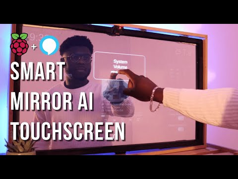 Smart Mirror with Raspberry Pi 4 | Touchscreen + Face Detection