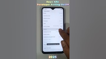 How To Oppo A5s Developer option enable/Disable 2025 ||Oppo A5s (cph1909) Developer Setting On/Off