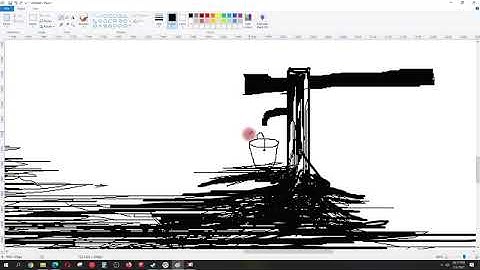 How to Draw Coconut Tree on Ms Paint