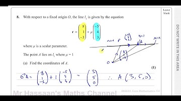 [P4] 6666/01, Edexcel, C4, (GCE), June 2016, Q8, Angle between Vectors, Lengths, Geometry