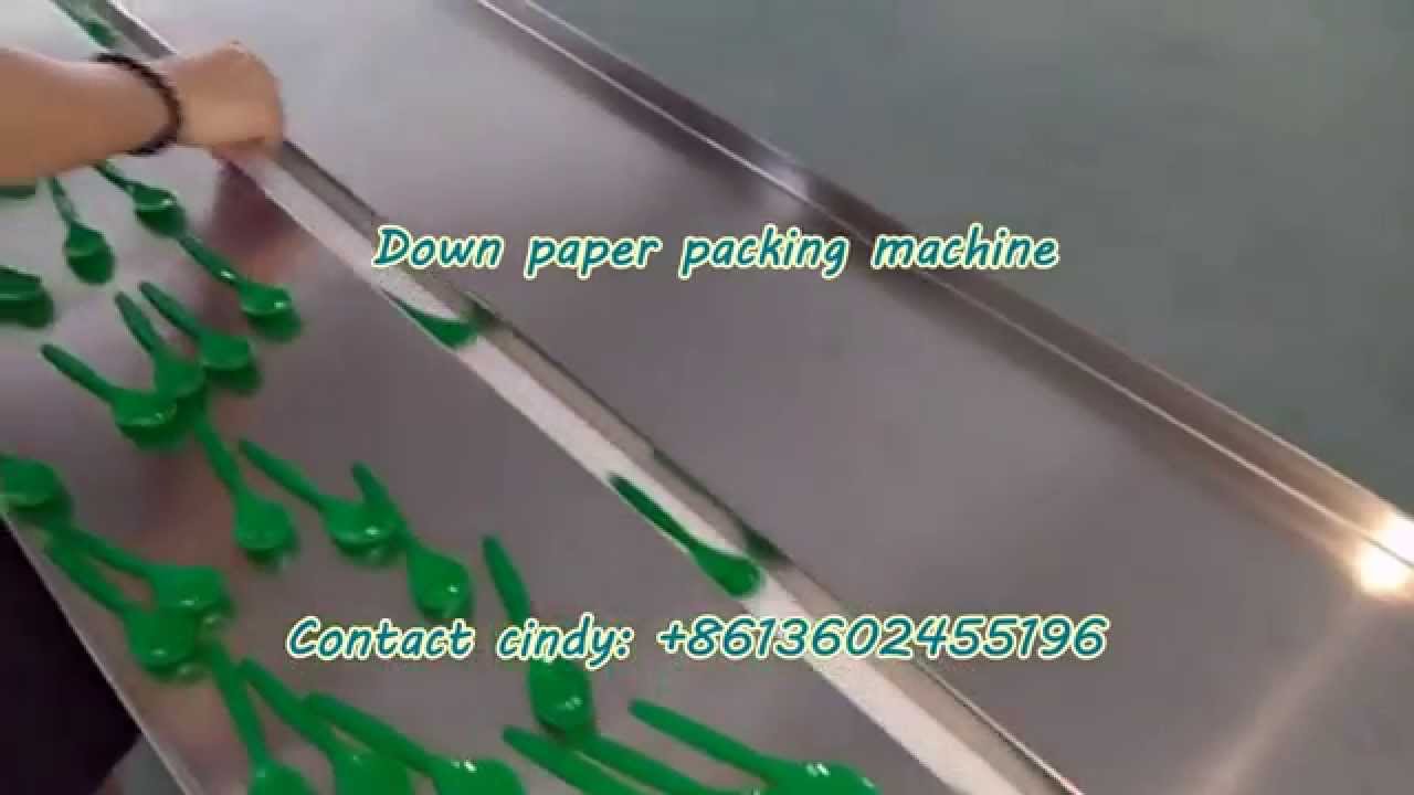 Spoon packing machine, spoon wrapping machine YouTube