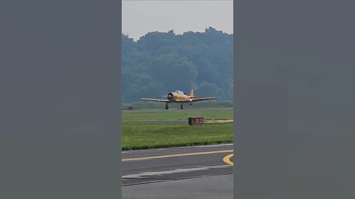 1960 North American AT-6G Texan (N5296V) Takeoff from Morey Field! #automobile #aviation #t6 #flyby