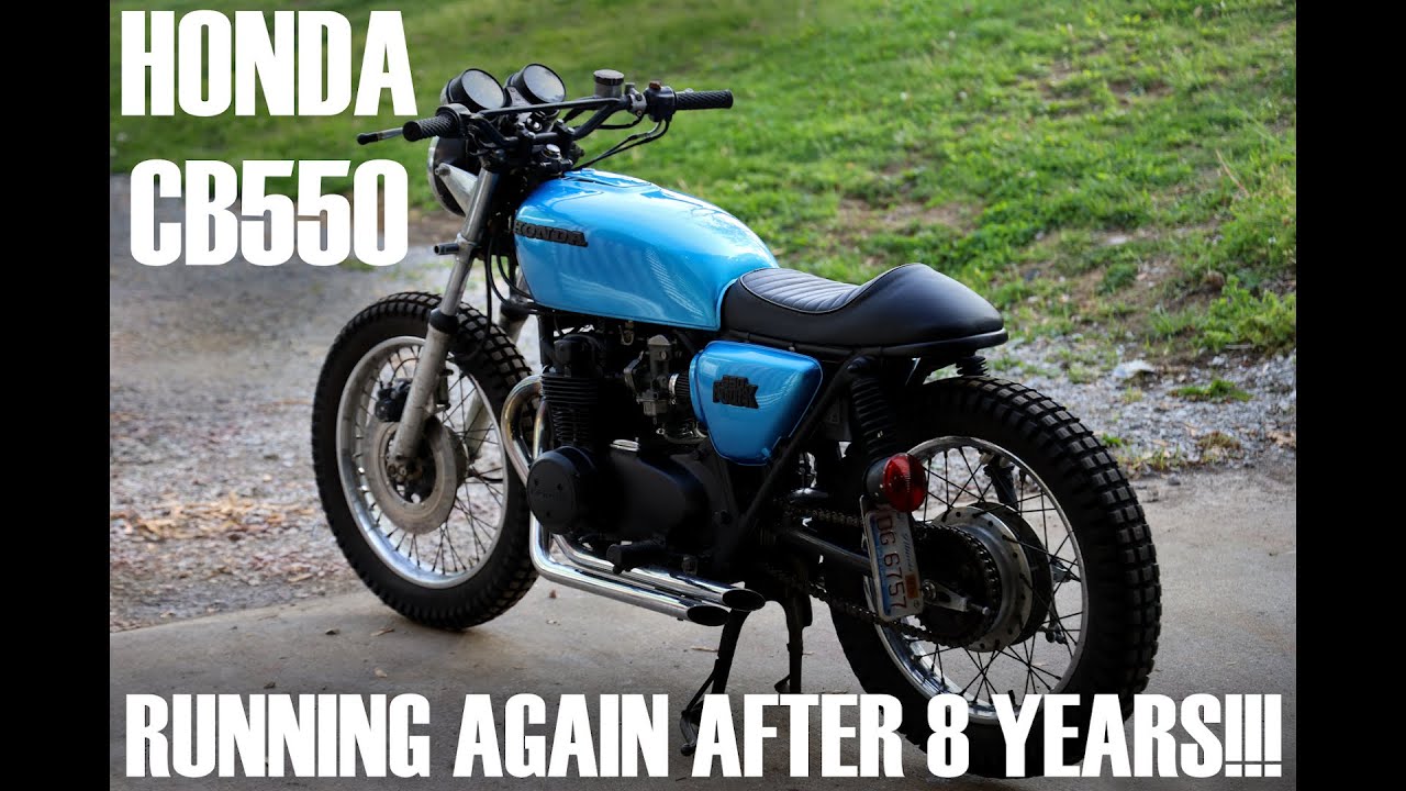 Honda CB550 Cafe Racer / Brat Bike - Running Again After 8 Years!!!