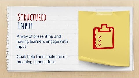 Unpacking terms: Structured Input