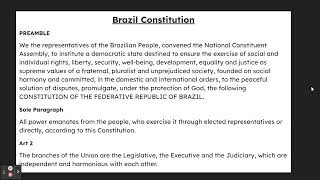 Comparing Constitutions
