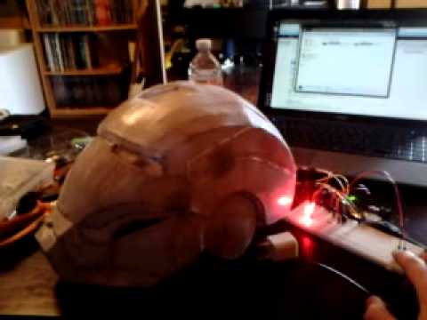 Iron Man faceplate hinge whit arduino and servo. First setup - YouTube