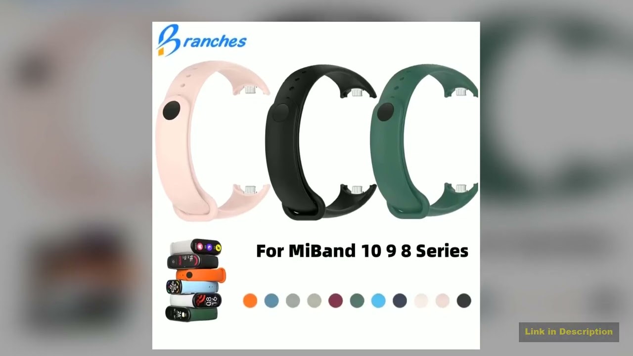 Silicone Watch Strap For Xiaomi Mi Band 10 9 8 Wristband Sport Bracelet Wrist Straps MiBand 8910