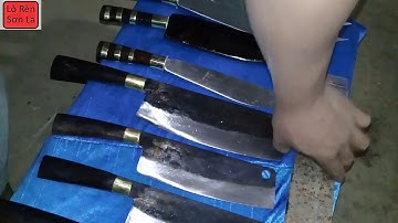 dao mèo đi rừng cán mun và dao dùng bếp