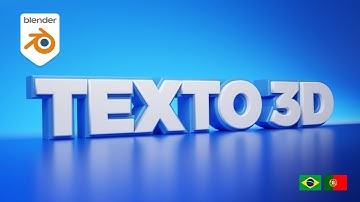 Como Criar Texto em 3D | Blender 3.0 | Tutorial 3D Aula Português