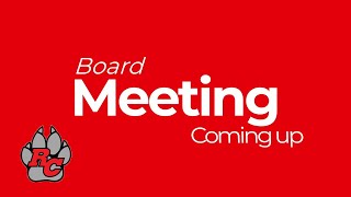 Reed City Schools Board Meeting